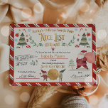 Personalised Santa Official Nice List Certificate Invitation<br><div class="desc">Personalised Santa Official Nice List Certificate</div>