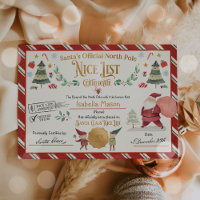 Personalised Santa Official Nice List Certificate