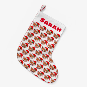 Personalised Santa Red Panda Christmas Stocking