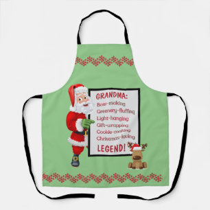 Personalised Santa Reindeer Christmas Apron