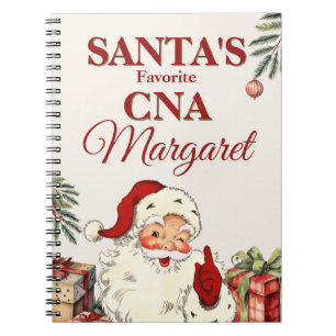 Personalised Santa's Favourite CNA Christmas Notebook