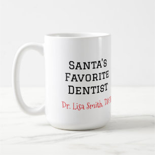 Personalised Santa's Favourite Dentist Mug