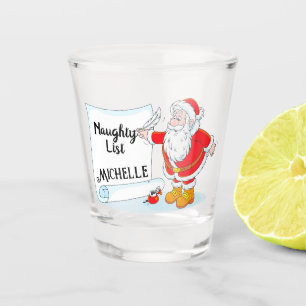 Personalised Santa's Naughty List Shot Glass