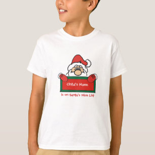 Personalised Santa's Nice List Shirt for Kids