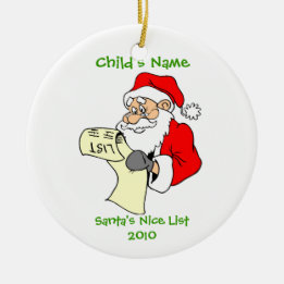 Personalised Santa's Nice List Tree Ornament