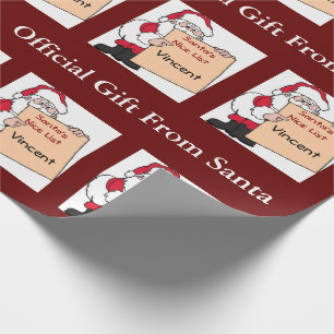 Personalised Santa's Nice List Wrapping Paper