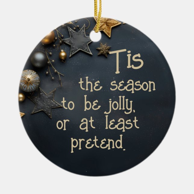 Personalised Sarcastic Christmas Ornament  (Front)