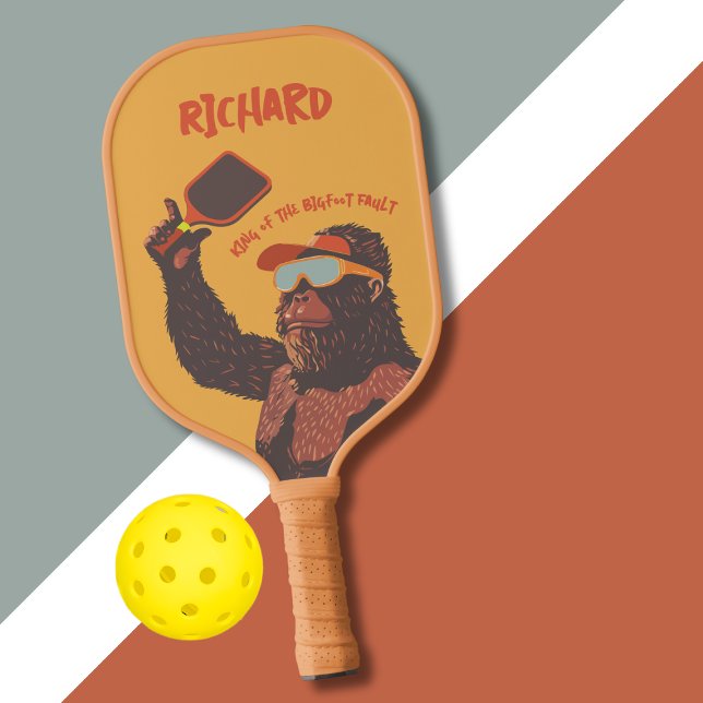 Personalised Sasquatch Playing Pickleball Paddle (Creator Uploaded)