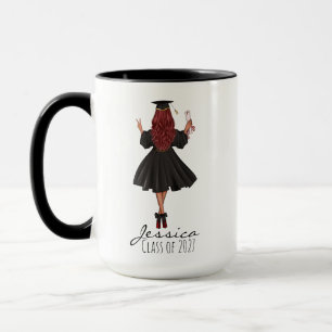Personalised Sassy Red Graduation Coffee Mug