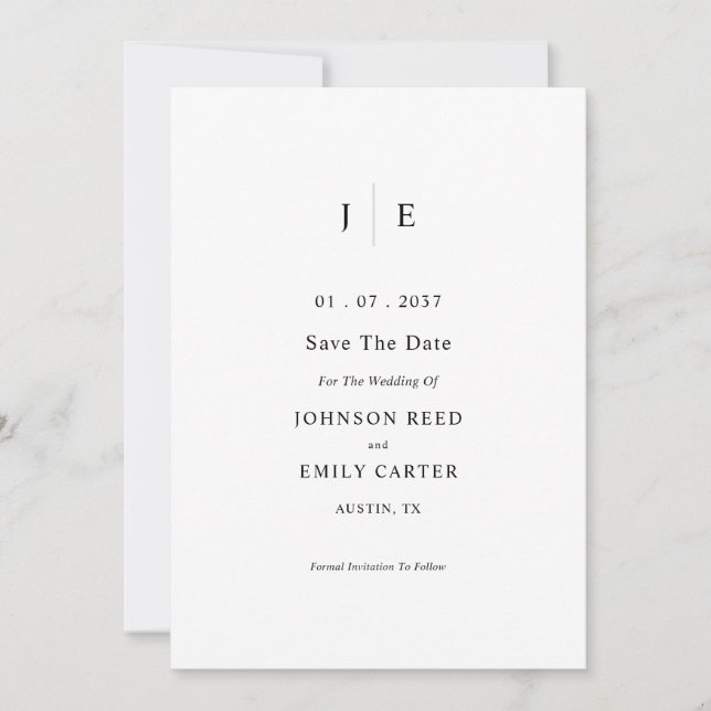 Personalised save the date (Front)