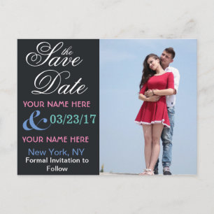 Personalised Save the Date Announcement Postcard