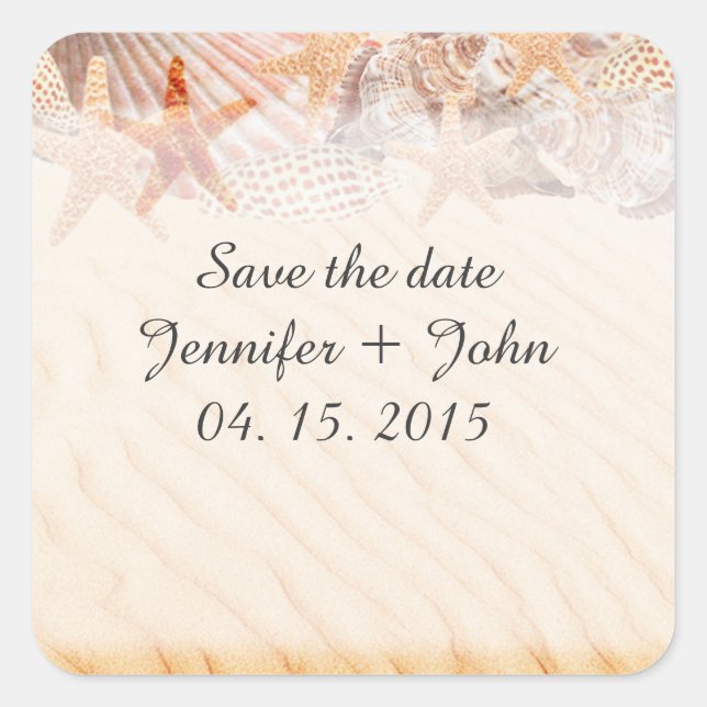 Personalised save the date stickers (Front)