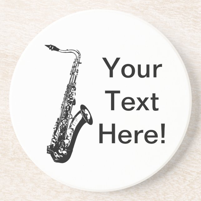 Personalised Saxophone Coaster (Front)