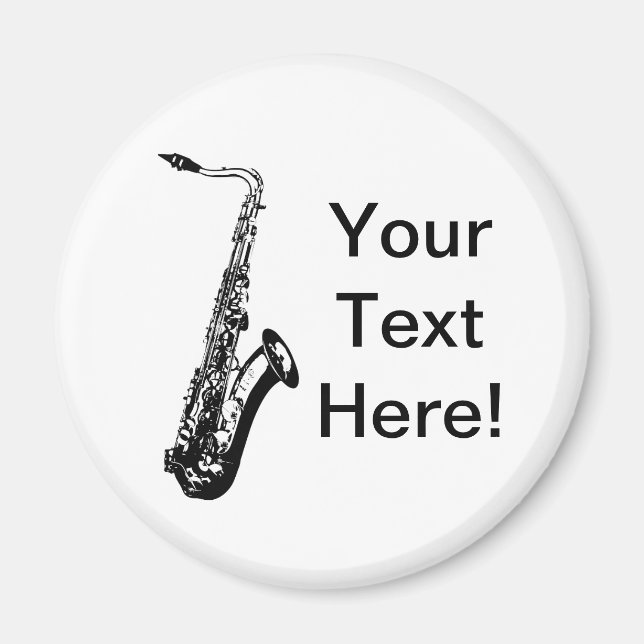 Personalised Saxophone Magnet (Front)