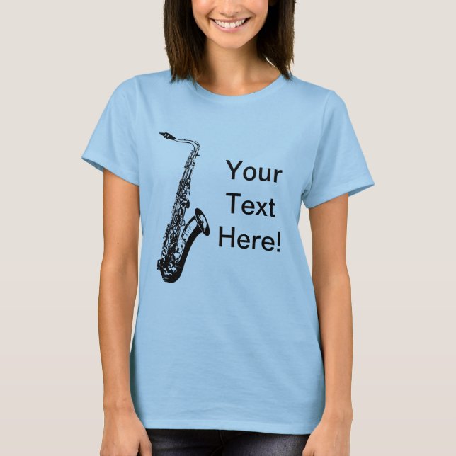 Personalised Saxophone T-Shirt (Front)