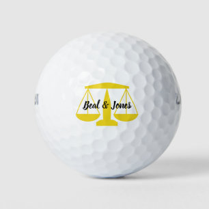 Personalised Scales of Justice Golf Balls