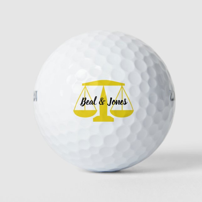 Personalised Scales of Justice Golf Balls (Front)