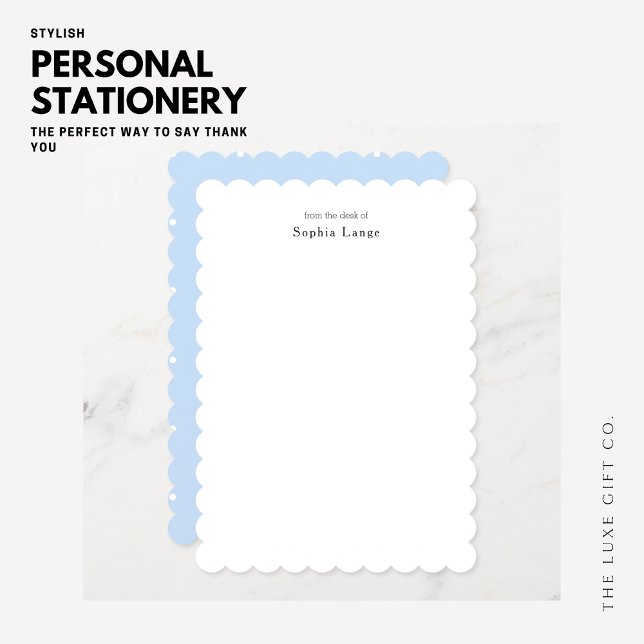 Personalised Scallop Edge Note Cards Polka Dots (Creator Uploaded)