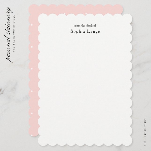 Personalised Scallop Edge Note Cards Polka Dots (Creator Uploaded)