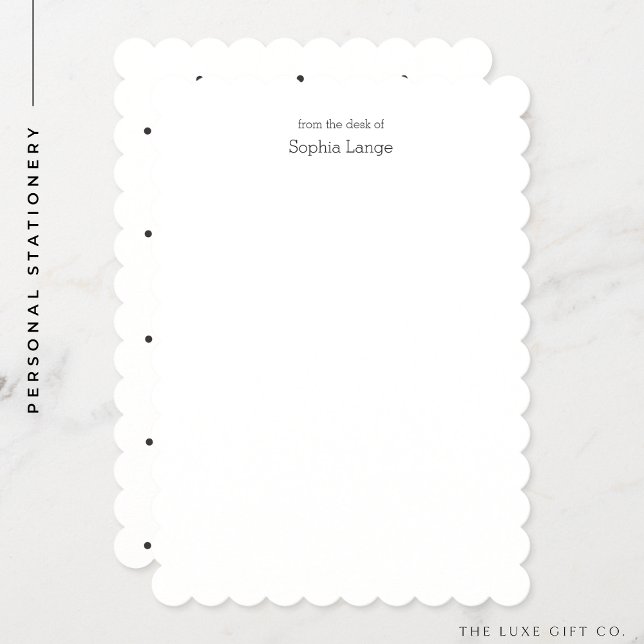 Personalised Scallop Edge Note Cards Polka Dots (Creator Uploaded)