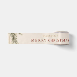 Personalised Scandinavian Christmas holiday Satin Ribbon