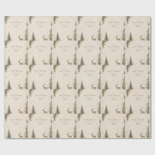 Personalised Scandinavian Christmas holiday Wrapping Paper