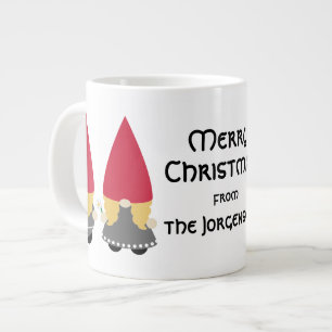 Personalised Scandinavian Nisse  Large Coffee Mug