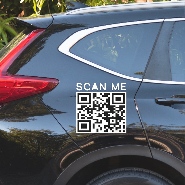 Personalised Scannable QR Code Website Payment Car (Car Side)
