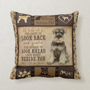 Personalised Schnauzer Dog Blanket Gift, Pet Owner Cushion