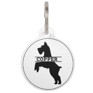 Personalised  Schnauzer Round Pet Tag