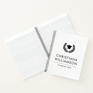 Personalised School and College Graduation Elegant Notebook