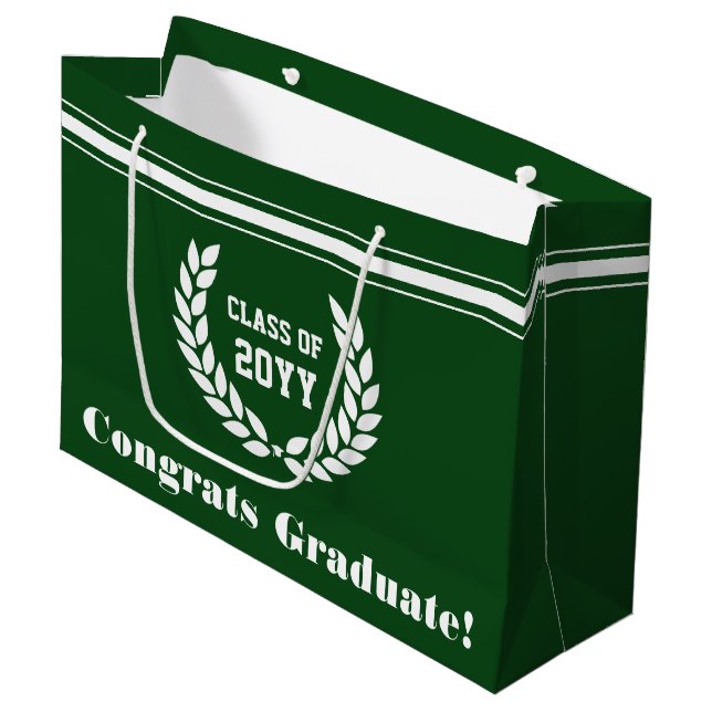 Personalised School and University Graduation  Large Gift Bag (Front Angled)