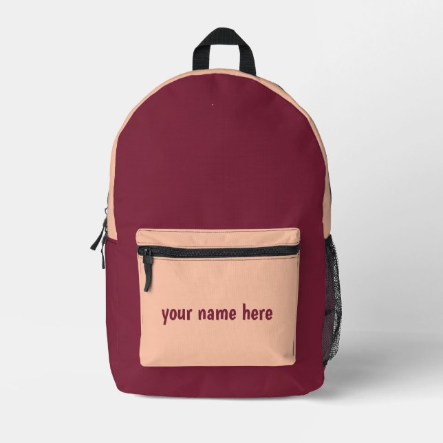 Personalised School Backpack withYour Photo & Text (Front)