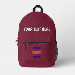 Personalised School Backpack withYour Photo & Text
