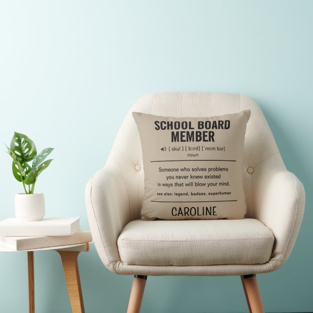Personalised School Board Member Funny Cushion (Chair)