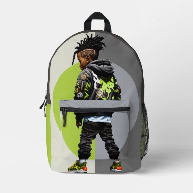 Personalised School Boy Printed Backpack (Front)