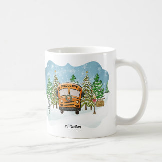 Personalised School Bus Driver's Prayer Christmas Coffee Mug