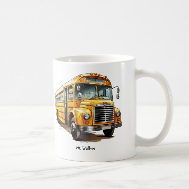 Personalised School Bus Driver's Prayer Gift Coffee Mug (Right)