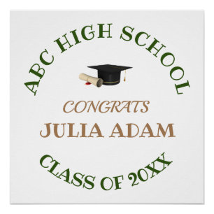 Personalised School College Graduation Celebration Poster