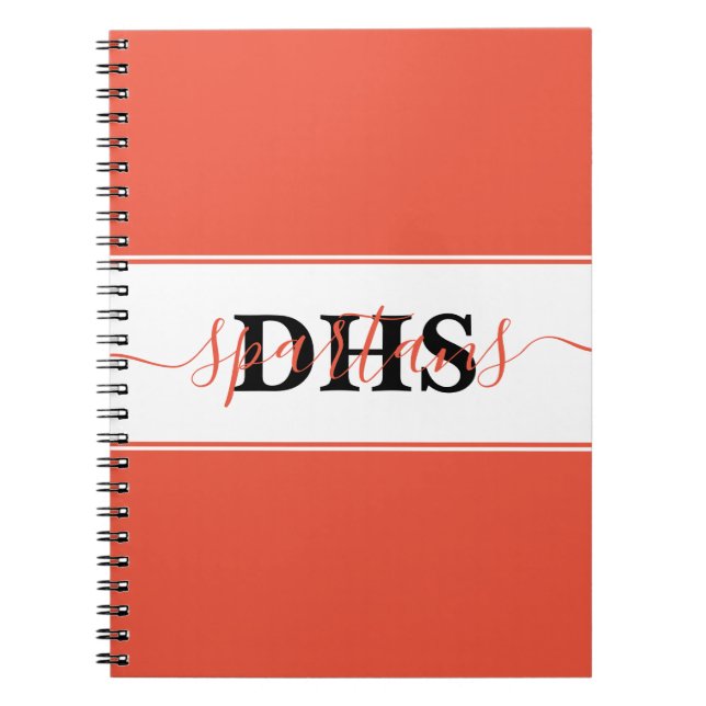 Personalised school colorblock  notebook (Front)