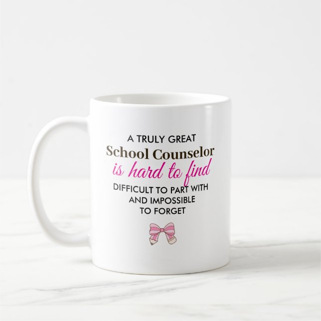 Personalised School Counsellor Appreciation Gift Coffee Mug (Left)