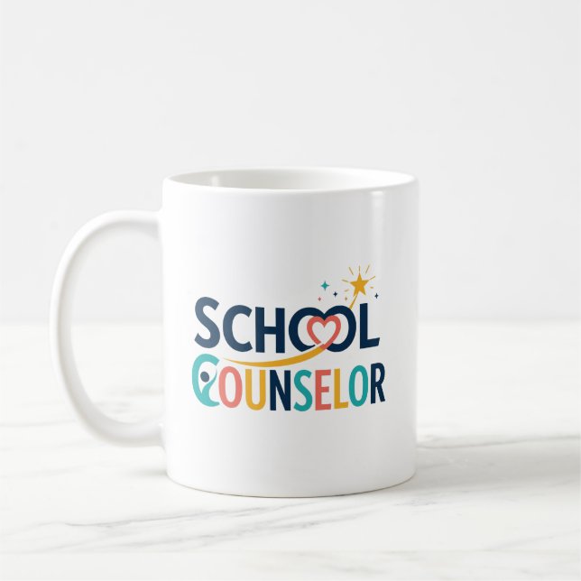 Personalised School Counsellor Appreciation Gift Coffee Mug (Left)