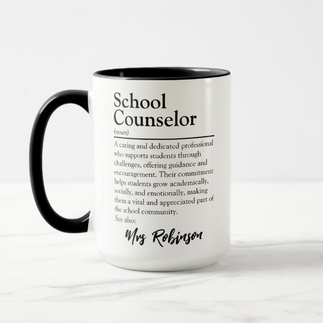 Personalised School Counsellor Definition Mug (Left)