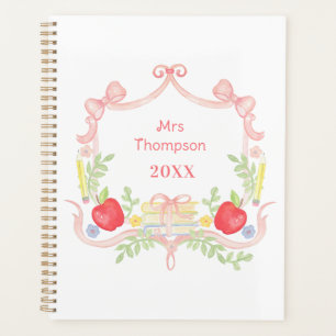 Personalised School Crest Classroom Teacher Planner
