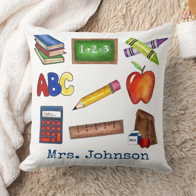 Personalised School Education Teacher Appreciation Cushion (Blanket)