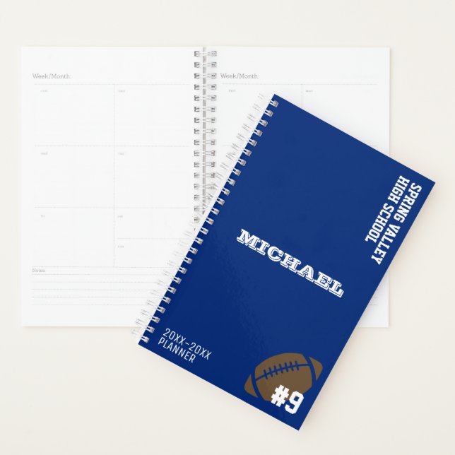 Personalised School Football Planner (Display)