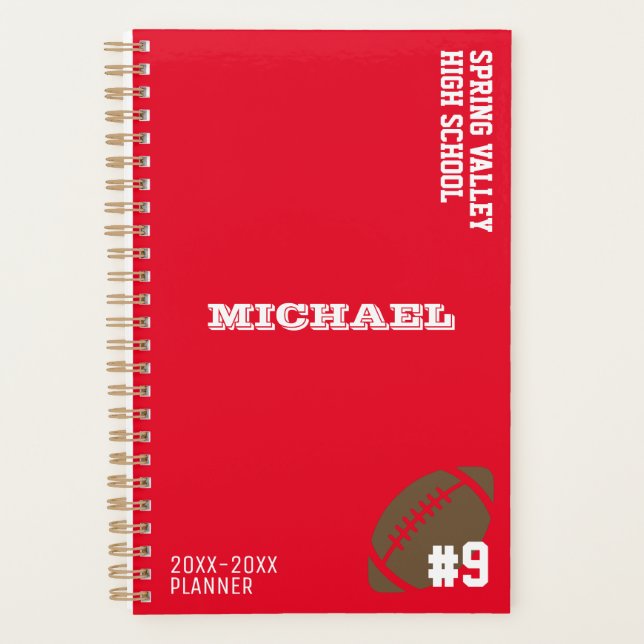 Personalised School Football Planner (Front)