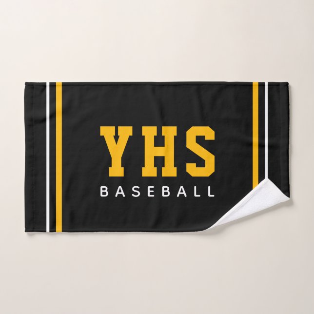 Personalised School Initials Baseball Team  Hand Towel (Hand Towel)