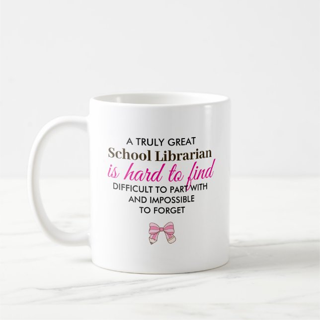 Personalised School Librarian Appreciation Gift Coffee Mug (Left)