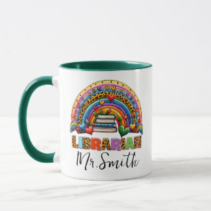 Personalised School Librarian Day   Custom Name  Mug